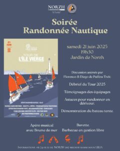 soirée nautique randonnée norzh 21 juin 2025 lilia Abers Plouguerneau puffins trek phare ile vierge